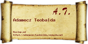 Adamecz Teobalda névjegykártya